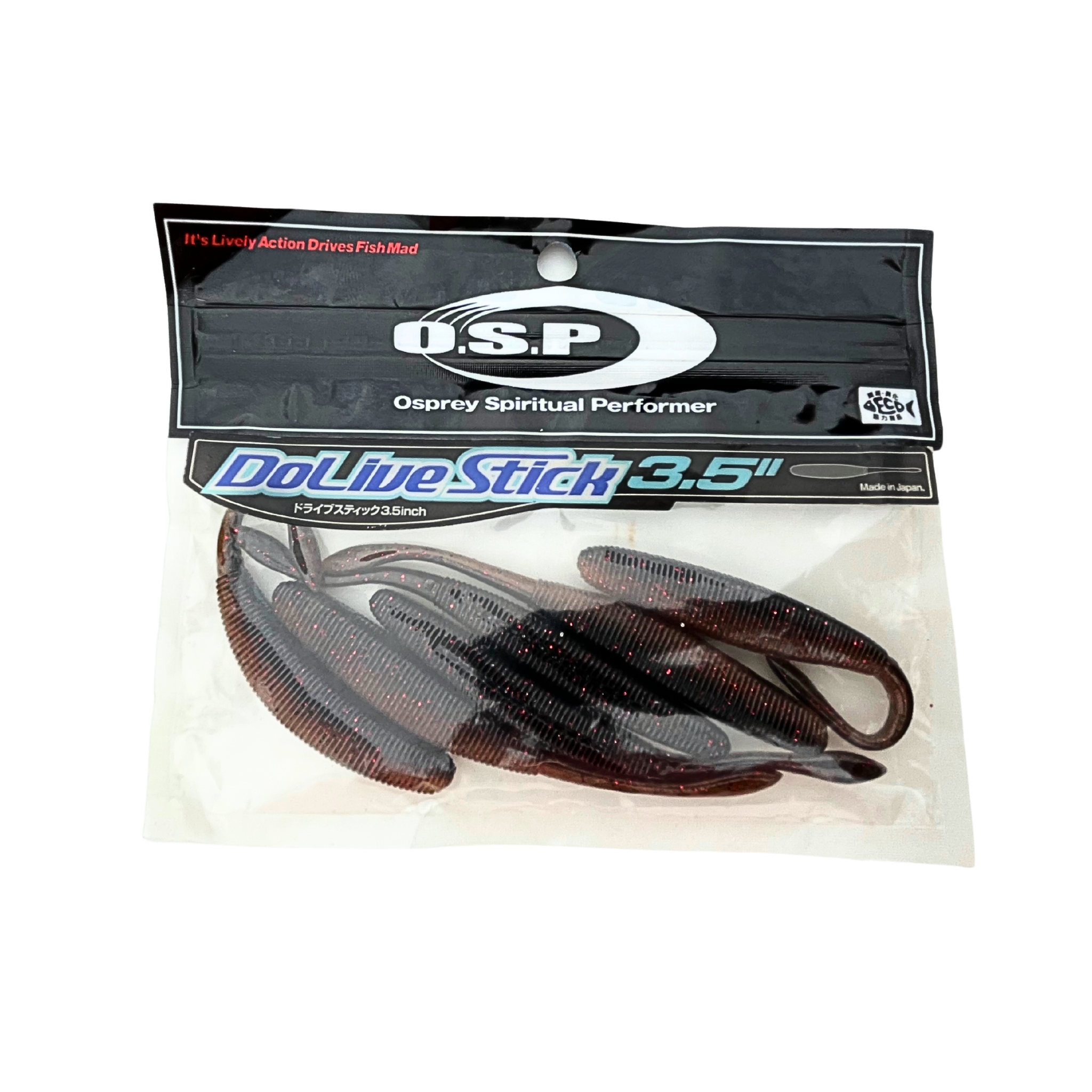 Clearance Find: OSP DoLive Stick 3.5"- "Ebimiso Black" JDM Finesse (6pk discount)