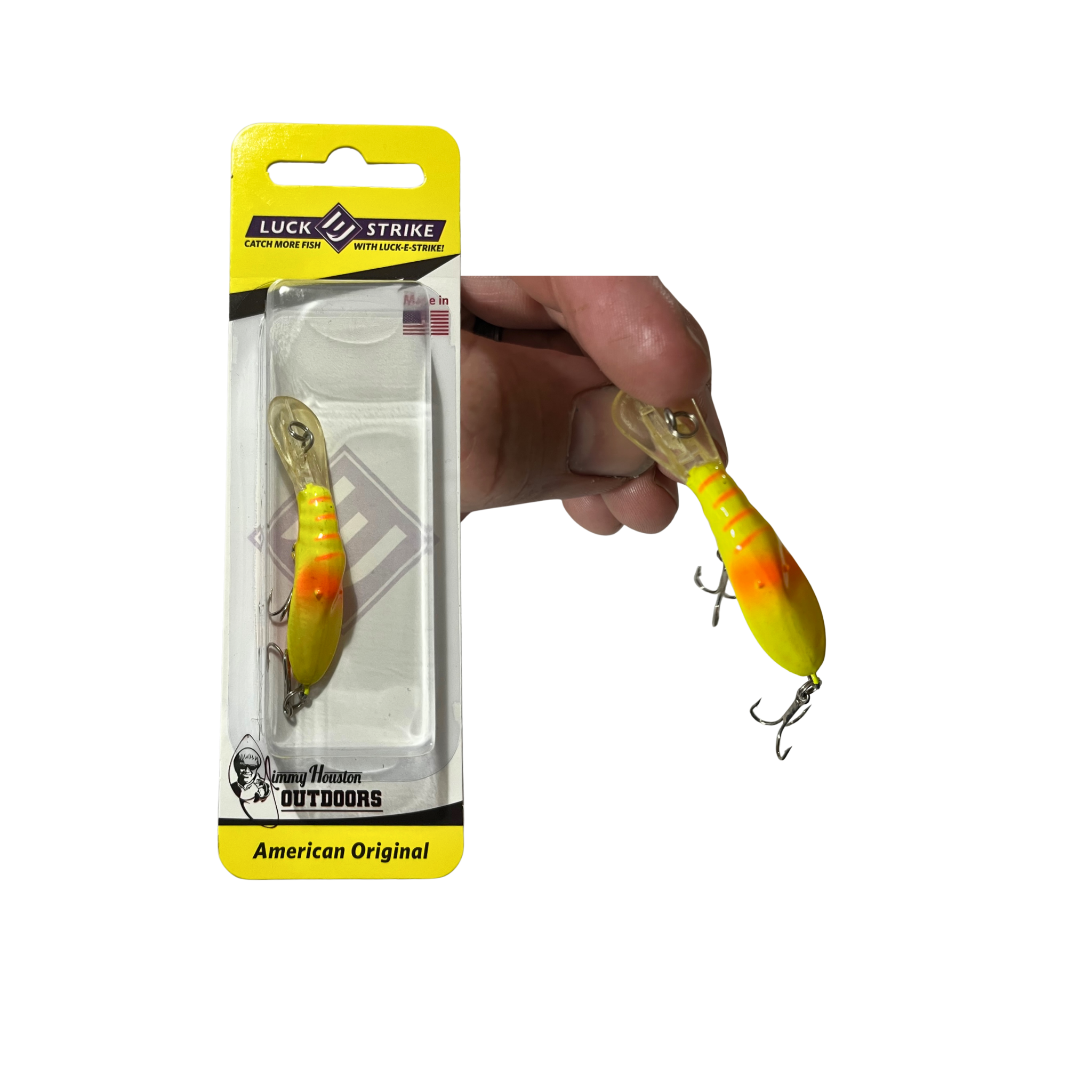 "Mystery" Luck E Strike Banana Craw Crankbait- (Yellow/Orange)